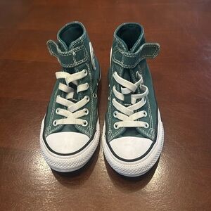 Hunter green chuck taylor converse all star high tops kids 12